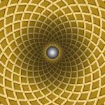 agmART Fotótapéta Sárga Absztrakt Illúzió Alagút 3D (Fototapety agmART)