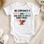 Gravolo Body personalizat cu mesajul-Nu stim daca e fetita sau baietel, dar stim ca veti fi bunici model (C1626)