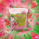 Maxons Stupidly Sour Tub Watermelon 75g - Brutálisan Savanyú Görögdinnyés Keménycukorka