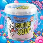 Maxons Stupidly Sour Tub Bubblegum 100g - Brutálisan Savanyú Rágógumi Ízű Keménycukorka