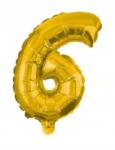 Procos Arany Gold mini 6-os szám fólia lufi 35 cm