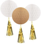 Amscan Esküvői Gold függő dekoráció 3 db-os (9913249)