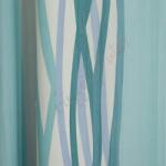 FüggönyFutár Webáruház Piacenza - Türkiz színű hullámmintás dimout sötétítő függöny, egyedi méretre, készre varrjuk