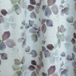 FüggönyFutár Webáruház Siena - Lila levélmintás kétoldalas dimout, egyedi méretre, készre varrjuk