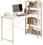 Muvu Számítógépasztal Loft Asztal Fehér Ifjúsági Polcos Könyvespolccal 120CM (BIURKO KOMPUTEROWE STOLIK LOFT)