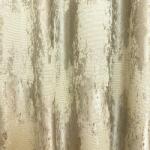 FüggönyFutár Webáruház Rodolfo - Bézs-arany színű jaquard szövött mintás szatén dekor függöny, egyedi méretre, készre varrjuk