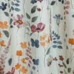 FüggönyFutár Webáruház Rialto - Virágmintás rusztikus felületű dekorfüggöny, egyedi méretre, készre varrjuk