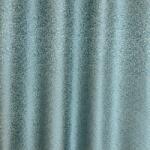 FüggönyFutár Webáruház Eloise - Türkiz színű apró levélmintás jacquard dekor függöny, egyedi méretre, készre varrjuk