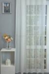 FüggönyFutár Webáruház Neuss - Ecrü színű csillogó fényáteresztő függöny, egyedi méretre, készre varrjuk