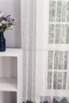 FüggönyFutár Webáruház Sűrű apró mintával hímzett tüll függöny, egyedi méretre, készre varrjuk