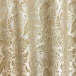 FüggönyFutár Webáruház Ronia - Bézs-barna színű jaquard szövött barokk mintás szatén dekorfüggöny, egyedi méretre, készre varrjuk