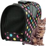 Przyjaciele Hordtáska kutya-macska szállító Közepes L színes pöttyök (19048_L_CZK)