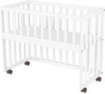 Hubners Patut copii din lemn co-sleeper Hubners Matei 94x46 cm alb (PCSHMAL) - caruciorcopii
