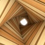 agmART Fotótapéta Absztrakt Fény Alagút Barna 360x240 (Fototapety agmART)