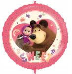 GoDan Mása és a medve Sweet Heart fólia lufi 46 cm