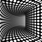 agmART Fotótapéta Absztrakt 3D Alagút Fekete Fehér Körök (Fototapety agmART)