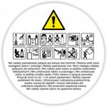  Figyelmeztető Matricák Piktogramok Gyertyajelző 37mm 20db (Naklejka ostrzgawcze na świece)