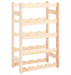 VidaXL Állvány 20 palack bor számára, fenyőfa (286193)