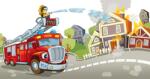 agmART Fotótapéta Tűzoltóság Tűzoltóautók (Fototapety agmART)