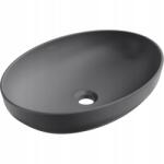 Mexen Cornelia munkalapi mosdó 50 x 36 cm, Sötétszürke matt 21885071 (21885071)