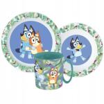 Cerda Bluey Tropical étkészlet, micro műanyag szett bögrével 390 ml