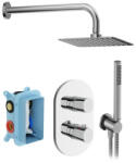 RAVAK Chrome II falsík alatti zuhanyszett termo CR II 090.02CR. O2. RB071, króm