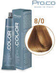 Pro.co Vopsea de par profesional PRO. COLOR 100 ml - Pro. Co - 8/0 BLOND DESCHIS (P8/0)