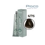 Pro.co Vopsea de par profesionala fara amoniac SUPERB. COLOR 100 ml - Pro. Co - 6/75 BLOND INCHIS CIOCOLATIU (U6/75)