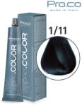 Pro.co Vopsea de par profesionala PRO. COLOR 100 ml - Pro. Co - 1/11 NEGRU ALBASTRUI (P1/11)