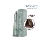 Pro.co Vopsea de par profesionala fara amoniac SUPERB. COLOR 100 ml - Pro. Co - 7/07 TUTUN (U7/07)