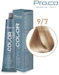 Pro.co Vopsea de par profesionala PRO. COLOR 100 ml - Pro. Co - 9/7 BLOND SUPER DESCHIS BEJ (P9/7)