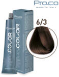 Pro.co Vopsea de par profesionala PRO. COLOR 100 ml - Pro. Co - 6/3 CASTANIU INCHIS AURIU (P6/3)