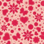 agmART Fotótapéta Szívek Pillangó Virágok Méretre Vágva (Fototapety agmART)