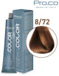 Pro.co Vopsea de par profesionala PRO. COLOR 100 ml - Pro. Co - 8/72 ALUNA DESCHISA (P8/72)
