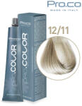 Pro.co Vopsea de par profesionala PRO. COLOR 100 ml - Pro. Co - 12/11 BLOND PLATINAT CENUSIU INTENS (P12/11)