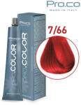 Pro.co Vopsea de par profesionala PRO. COLOR 100 ml - Pro. Co - 7/66 ROSU FERRARI (P7/66)