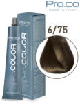Pro.co Vopsea de par profesionala PRO. COLOR 100 ml - Pro. Co - 6/75 BLOND INCHID CIOCOLATIU (P6/75)