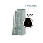 Pro.co Vopsea de par profesionala fara amoniac SUPERB. COLOR 100 ml - Pro. Co - 5/00 CASTANIU DESCHIS INTENSE (U5/00)