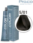 Pro.co Vopsea de par profesionala PRO. COLOR 100 ml - Pro. Co - 5/01 CASTANIU DESCHIS CENUSIU (P5/01)