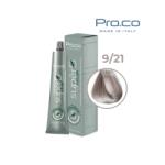 Pro.co Vopsea de par profesionala fara amoniac SUPERB. COLOR 100 ml - Pro. Co - 9/21 BLOND SUPER DESCHIS IRISE CENUSIU (U9/21)