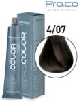 Pro.co Vopsea de par profesionala PRO. COLOR 100 ml - Pro. Co - 4/07 CASTANIU NATURAL TUTUN (P4/07)