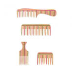 Labor Pro Set 4 piepteni din lemn NATURAL TENDENCY (C5614) - proage