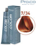Pro.co Vopsea de par profesionala PRO. COLOR 100 ml - Pro. Co - 7/34 BLOND AURIU ARAMIU (P7/34)