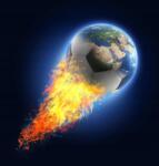 agmART Fotótapéta Foci Föld Labda Tűz Bolygó (Fototapety agmART)