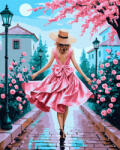 Oh Art! Set pictura pe numere, cu sasiu, Plimbare printre trandafiri, 40x50 cm (ANG1080)
