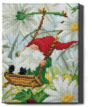 Oh Art! Set goblen cu diamante, cu sasiu, Spiritul margaretelor, 20x30 cm (CJ299)