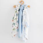 New Baby Scutece din bumbac cu imprimeu New Baby 70x80 cm 3 buc BOY