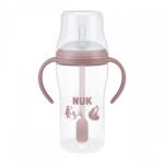Nuk Sticlă pentru bebeluși NUK Perfect Match pentru învățare cu pai BEAR 260 ml
