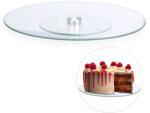 Relaxdays Suport rotativ pentru tort din sticlă Relaxdays (10029965) Tava
