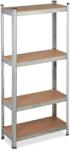 Relaxdays Rafturi Relaxdays rezistente cu 4 rafturi, galvanizate (10059376) Raft